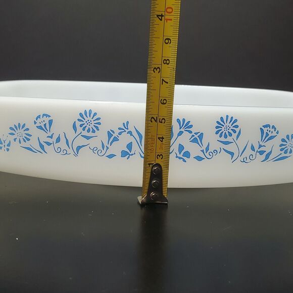 Vtg Federal Oven Proof White Milk Glass Lady Michelle Oblong Loaf Dish - Picture 6 of 10